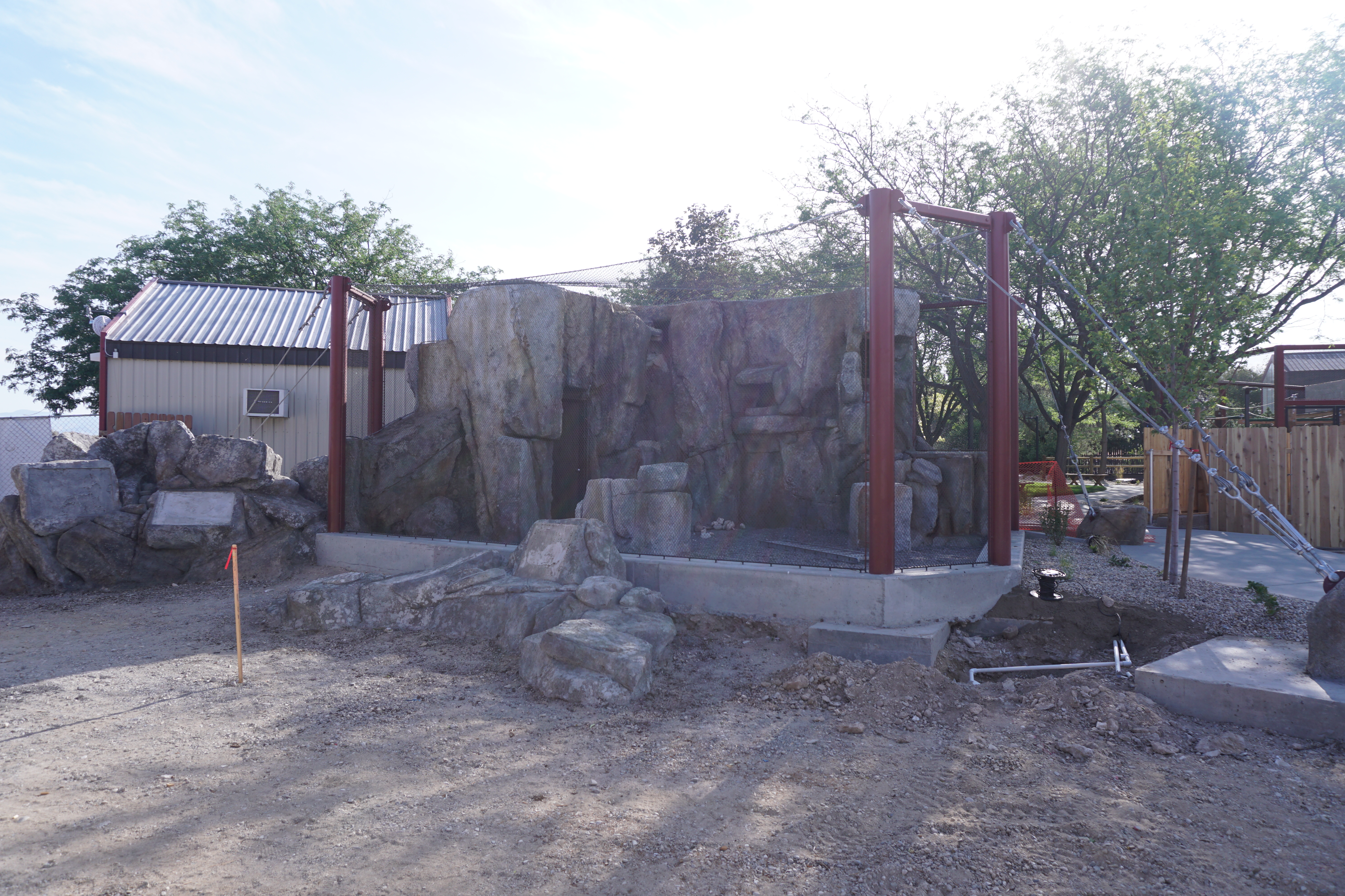 The new Peregrine Falcon exhibit is finished and awaiting completion of other parts of the project so that a bird can be introduced.
