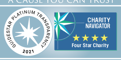 Guidestar Platinum and Charity Navigator Four Star logos